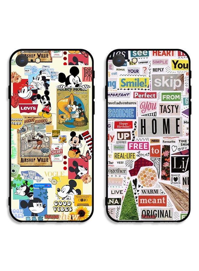 Tolwak Two Cases For Apple iPhone 8 Protective Covers Chose Happy and Orignal Stickers - Image 1