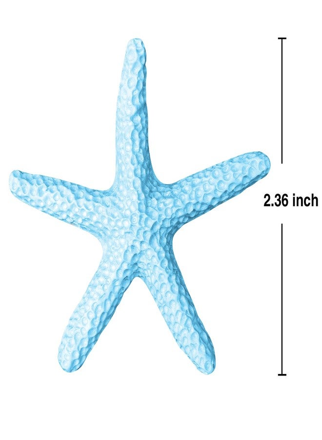 AHIER Light Blue Starfish Decor, Starfish Ornaments, 30 Pieces Small Finger Resin Starfish for Crafts and Wedding Home Decor - Image 5