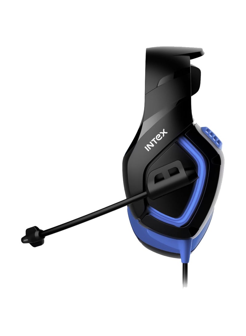 INTEX Titan Gaming Headset, Mic, Volume Control Knob, Mic Mute Option, Xbox One, Xbox One S, Playstation4, Playstation 5, PC, Phone Black - Image 2