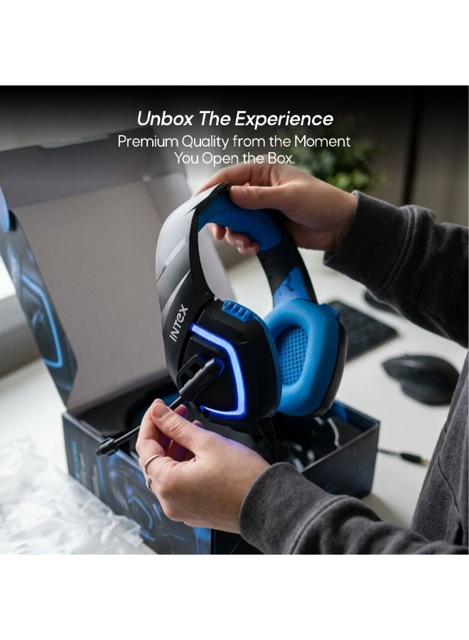INTEX Titan Gaming Headset, Mic, Volume Control Knob, Mic Mute Option, Xbox One, Xbox One S, Playstation4, Playstation 5, PC, Phone Black - Image 5