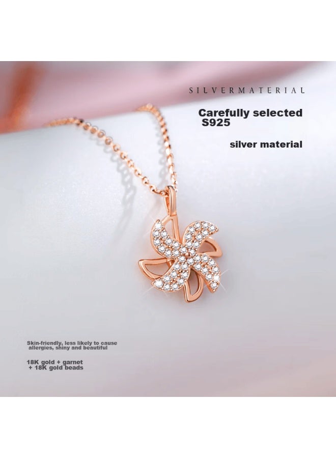 Manhe S925 Silver Necklace For Women, New Style Pendant Collarbone Chain elry, Birthday Gift For Wife Or Girlfriend - Image 4