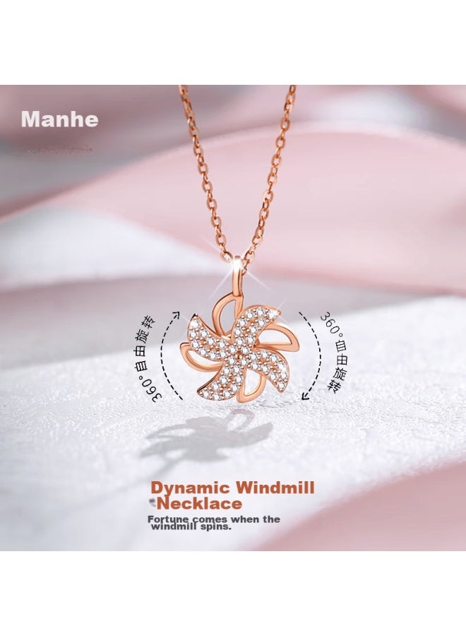 Manhe S925 Silver Necklace For Women, New Style Pendant Collarbone Chain elry, Birthday Gift For Wife Or Girlfriend - Image 1