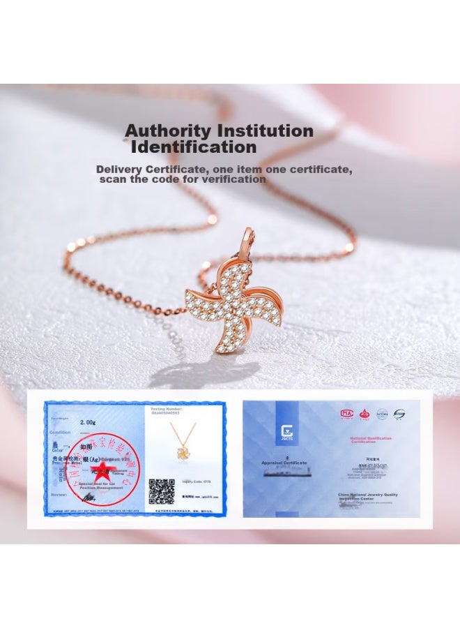 Manhe S925 Silver Necklace For Women, New Style Pendant Collarbone Chain elry, Birthday Gift For Wife Or Girlfriend - Image 2