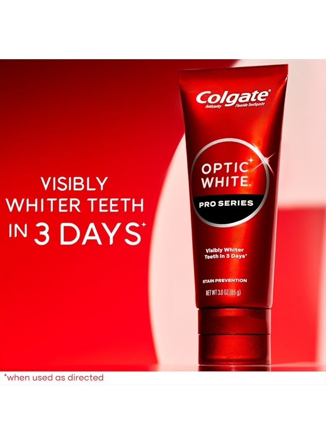 Colgate معجون أسنان أوبتيك وايت برو سيريز للتبييض مع 5% بيروكسيد الهيدروجين، منع البقع، أنبوب 3 أونصات - Image 3