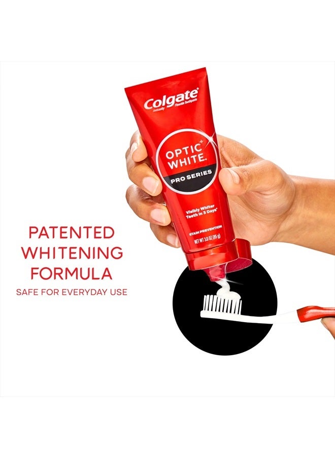 Colgate معجون أسنان أوبتيك وايت برو سيريز للتبييض مع 5% بيروكسيد الهيدروجين، منع البقع، أنبوب 3 أونصات - Image 5