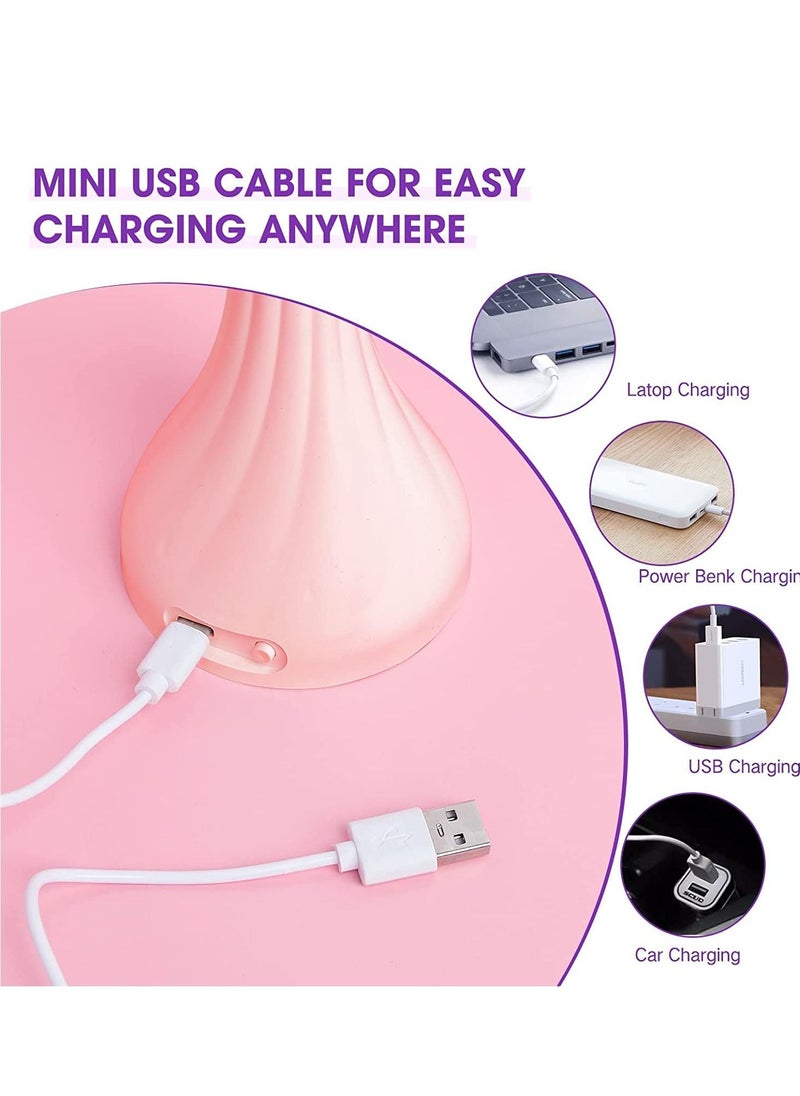Excefore Nail Lamp, Pink Dryer Flash Cure Mini LED Light, Rotatable Gooseneck Extension Gel Curing Lamp for Art DIY  - Image 4