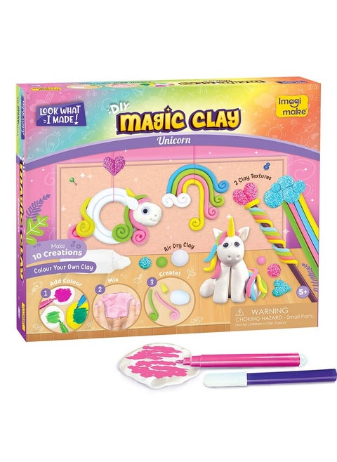 Magic Clay | Colour & Create | Unicorn Craft Kit | Air Dry Clay For Art & Craft | Make 10 Super Clay Creations | Birthday Gift For 5,6,7,8 Year Old Girls & Boys
