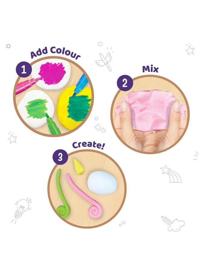 Imagimake - Magic Clay | Colour & Create | Unicorn Craft Kit | Air Dry Clay For Art & Craft | Make 10 Super Clay Creations | Birthday Gift For 5,6,7,8 Year Old Girls & Boys - Image 1