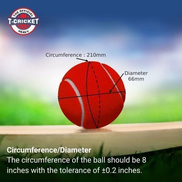 نيفيا كرات كريكيت ثقيلة الوزن – عبوة 6، كرات متينة للتدريب والممارسة - Image 3