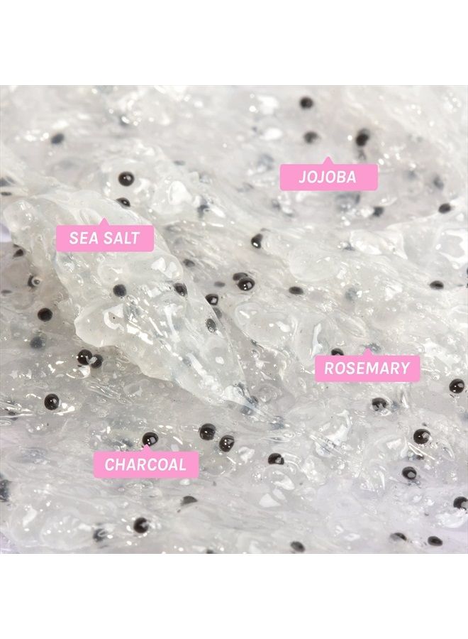 Pacifica مقشر فروة الرأس بالروزماري لإزالة السموم، الجوجوبا، ملح البحر، الفحم، علاج تقشير لطيف لفروة الرأس، إزالة تراكمات المنتجات، جميع أنواع الشعر، خالٍ من الكبريتات والسيليكون، نباتي وخالٍ من القسوة - Image 4