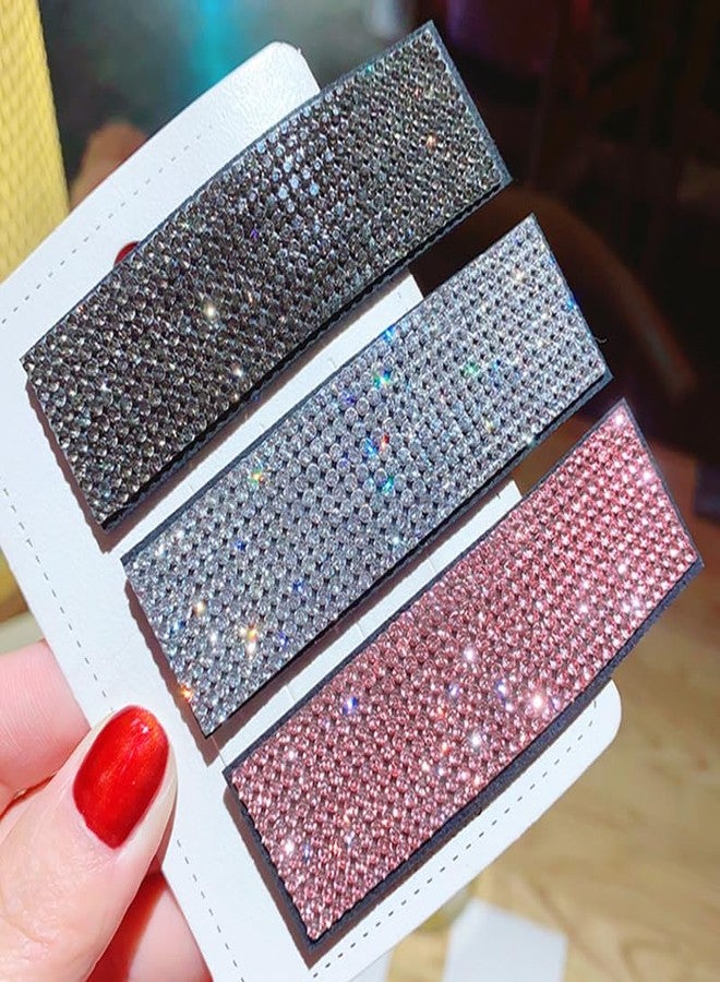 EPARTY- 4PCS Women Shining Rhinestone Hairpins Crystal Barrettes Girl Kids Cute Geometric Hair Clips Korean Bangs Side Clip Hair Accessorie - Image 5