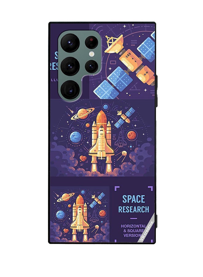 VR CREATIVE Protective Case Cover For Samsung Galaxy S22 Ultra 5G Space Research Design Multicolour - Image 1