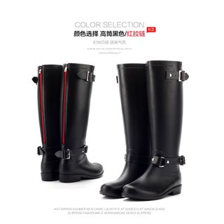 Fashion High-Top Rain Boots Red Zipper Womens Waterproof Martens Black/Red Zipper - pzsku/ZBFB965E18172196828C9Z/45/1746220305/67f6560f-dd1e-4d0b-b968-21b97708c6d7