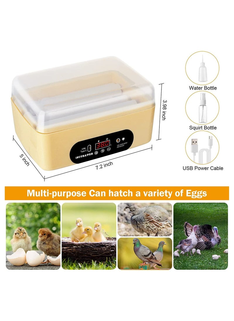 Generic - Egg Incubator with Automatic Egg Turning Temperature Control Humidity Display, Small Digital Egg Hatcher for Hatching Chicken Birds Quail Duck - Image 1