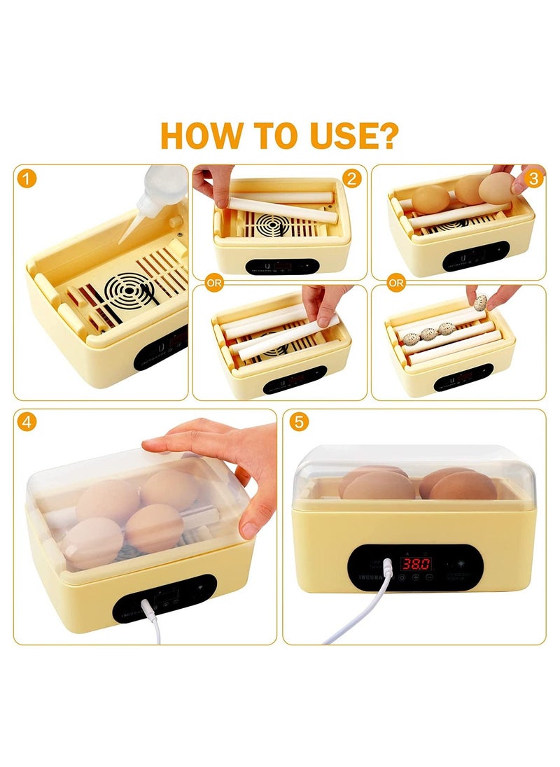 Generic - Egg Incubator with Automatic Egg Turning Temperature Control Humidity Display, Small Digital Egg Hatcher for Hatching Chicken Birds Quail Duck - Image 1