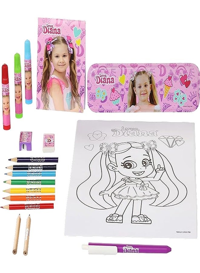 مجموعة تلوين مع مقلمة معدنية - FK-DIAN-2203 - Image 3