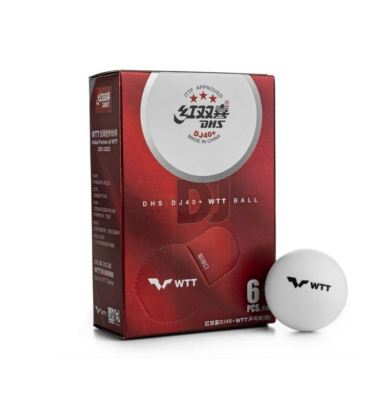 DHS -كرة الطاولة WTT من نوع DJ40+ 3 نجوم من الصين، مستخدمة في مسابقات سلسلة WTT العالمية 2021-2022، 6 كرات / صندوق (2 صندوق (12 كرة)) - Image 2