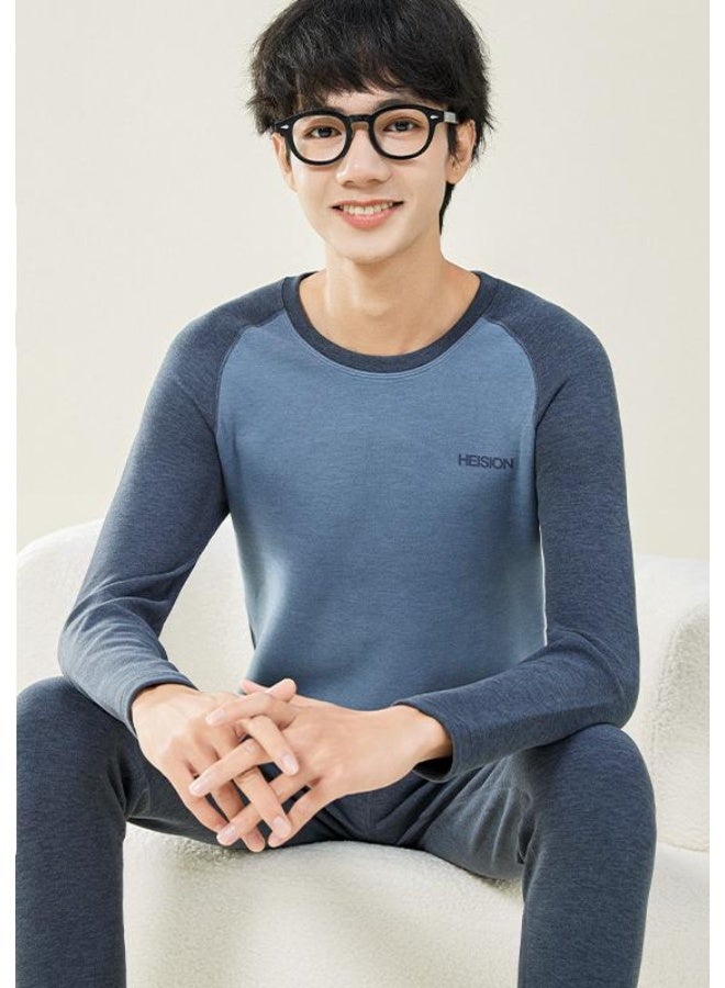 NIBEMINENT Teenager Boys Pajamas Winter Thermal Underwear Children's Clothing Sleepwear Cotton Pyjamas Sets - Image 1