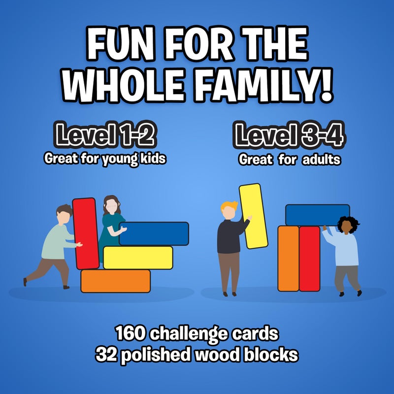 The Uzzle Stack Royale Board Game, Fast & Fun Family Board Game for Children & Adults, Color Block Puzzles Games for Ages 4+ - Image 4