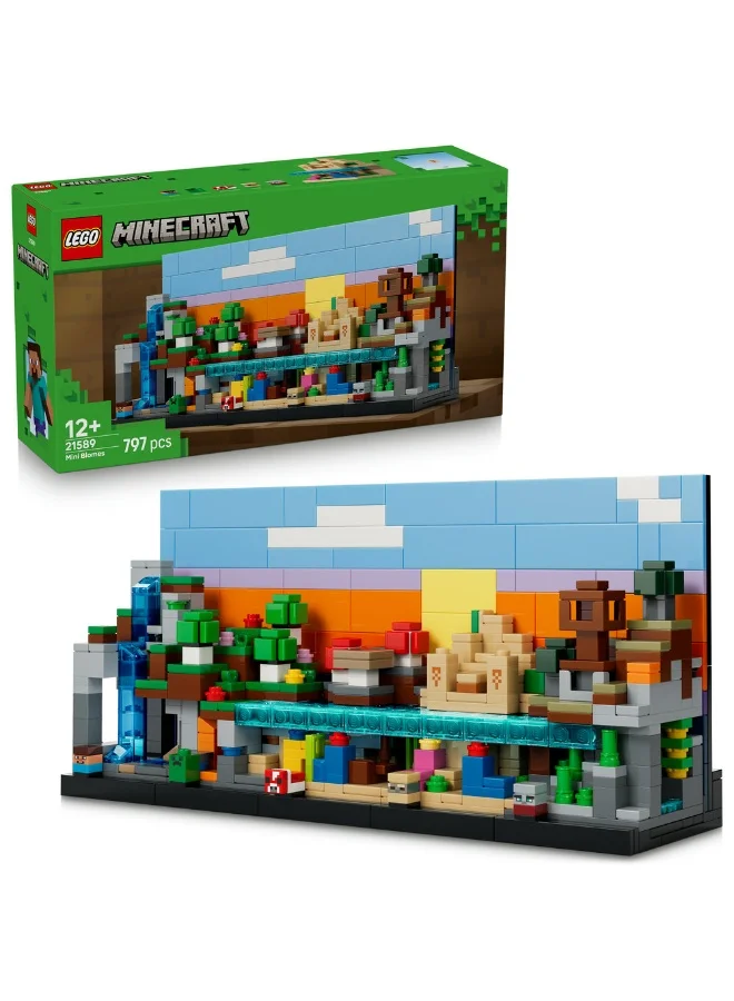 LEGO Minecraft Mini Biomes Building Toy for kids 21589 (Age 12+, 797 Pieces)