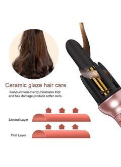 Mannice Automatic Hair Curler for Long Hair Auto Curling Iron Spin Curling Wand 360 Rotating Styling Wand 1.1" Ceramic Professional Spiral Beach Waver Iron Mothers Day Gifts(Long Hair ONLY)  - Image 4