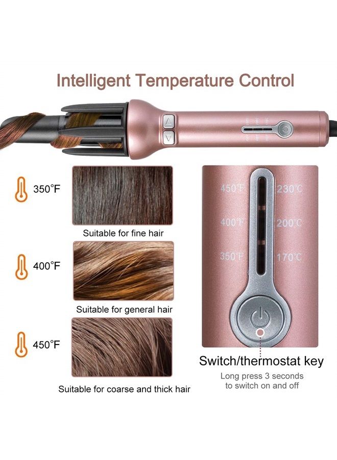 Mannice Automatic Hair Curler for Long Hair Auto Curling Iron Spin Curling Wand 360 Rotating Styling Wand 1.1" Ceramic Professional Spiral Beach Waver Iron Mothers Day Gifts(Long Hair ONLY) - Image 3