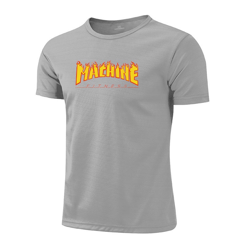 Muscle Men''s Fitness short-sleeved slim-fit quick-drying bottoming shirt men''s basketball running sportswear mesh breathable - Image 1