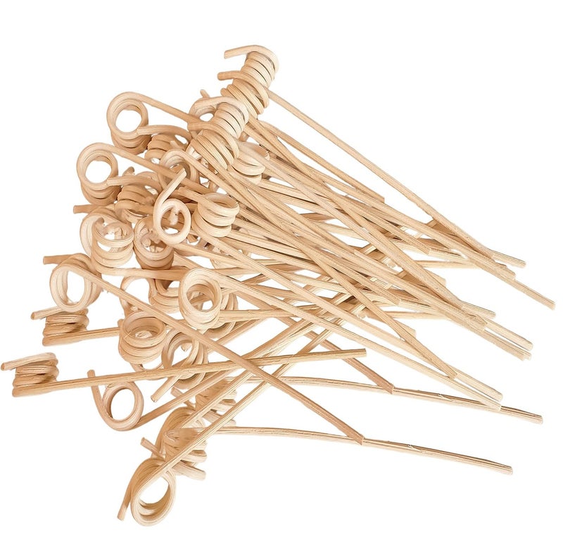 Pure Source India Rattan Decorative Flower Vase Sticks, Spiral Reed, 20 Pieces, (8 Inch, Natural White) - Image 4