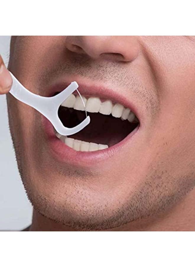 فريش آب خيوط تنظيف الأسنان مع خلة أسنان من 50 قطعة أبيض/ وردي - Image 2