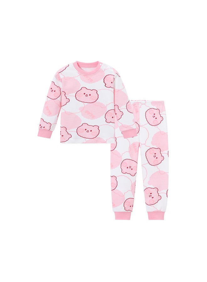 Tinsino Children's Pajamas, Boys And Girls Underwear Set, Cotton Sleepwear For Young Kids, Home Wear, Children's Clothing, Pink Little Pig And Bear Desig - Image 4