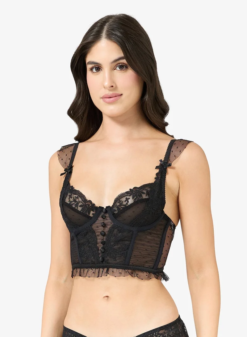 Ginger Lace Tie Up Detail Corset