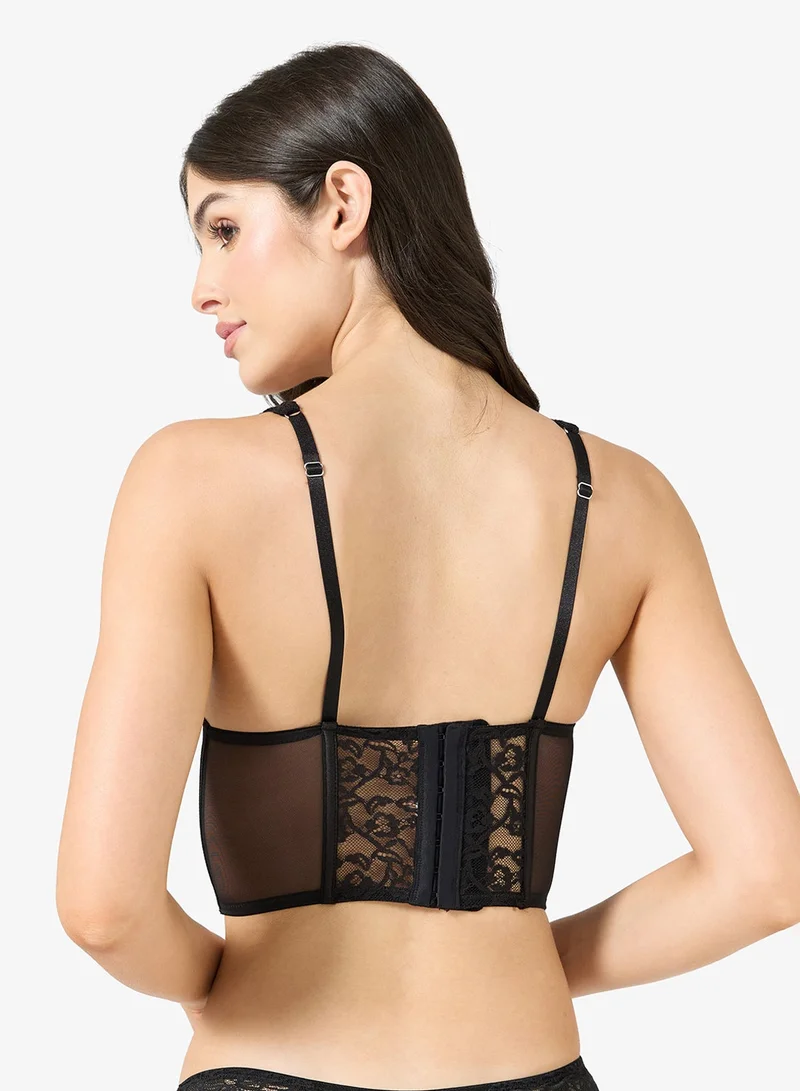 Ginger Lace Tie Up Detail Corset