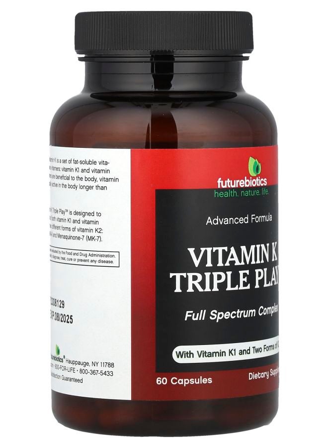 Futurebiotics Vitamin K Triple Play™ 60 Capsules - Image 2