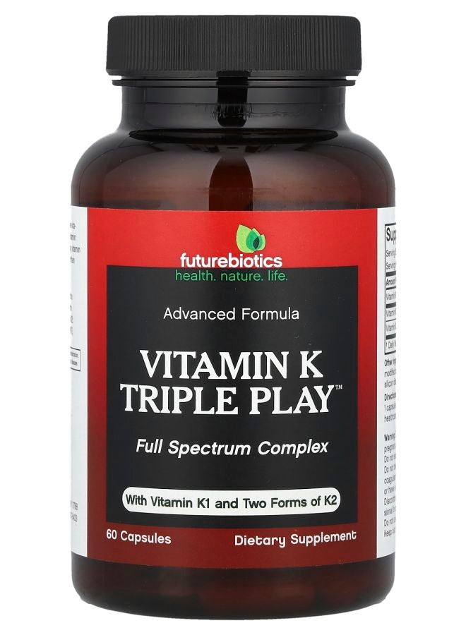 Futurebiotics Vitamin K Triple Play™ 60 Capsules - Image 1
