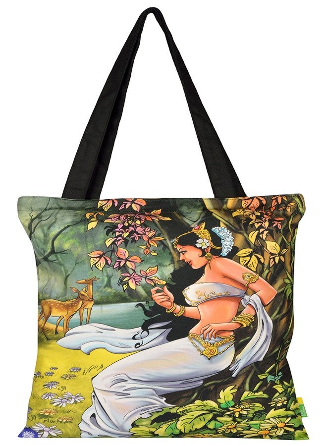 Eco Corner - Urvashi - Tote Bag - Official Amar Chitra Katha - Tinkle Merchandise - 100% Cotton/Printed On Both Sides/Pocket Inside/Zip Closure - Image 1