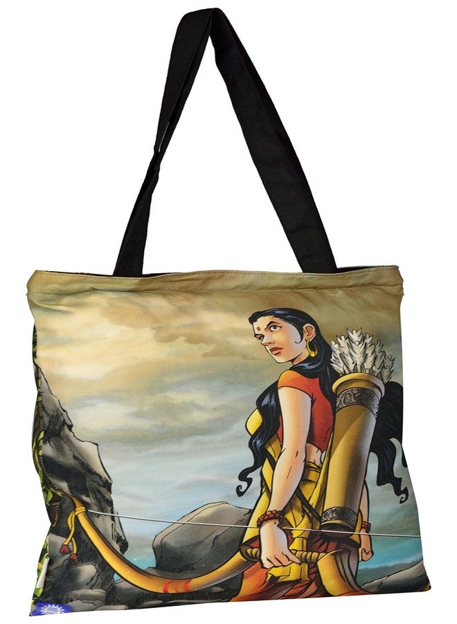 Eco Corner - Urvashi - Tote Bag - Official Amar Chitra Katha - Tinkle Merchandise - 100% Cotton/Printed On Both Sides/Pocket Inside/Zip Closure - Image 2