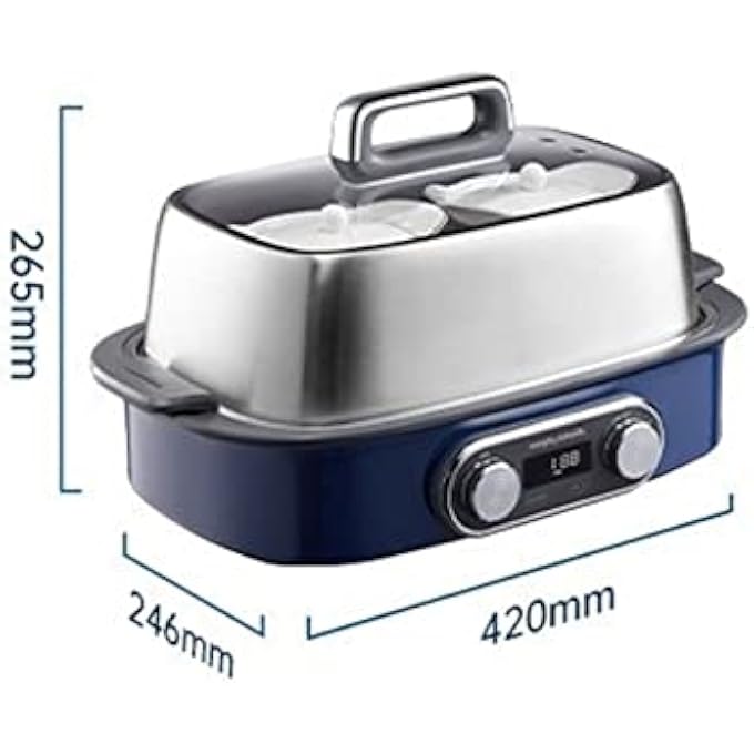morphy richards Pot Electric Steamer Household Stainless Steel Pot Small Steam Pot Quick Automatic Poweroff Steaming Cage - Image 3