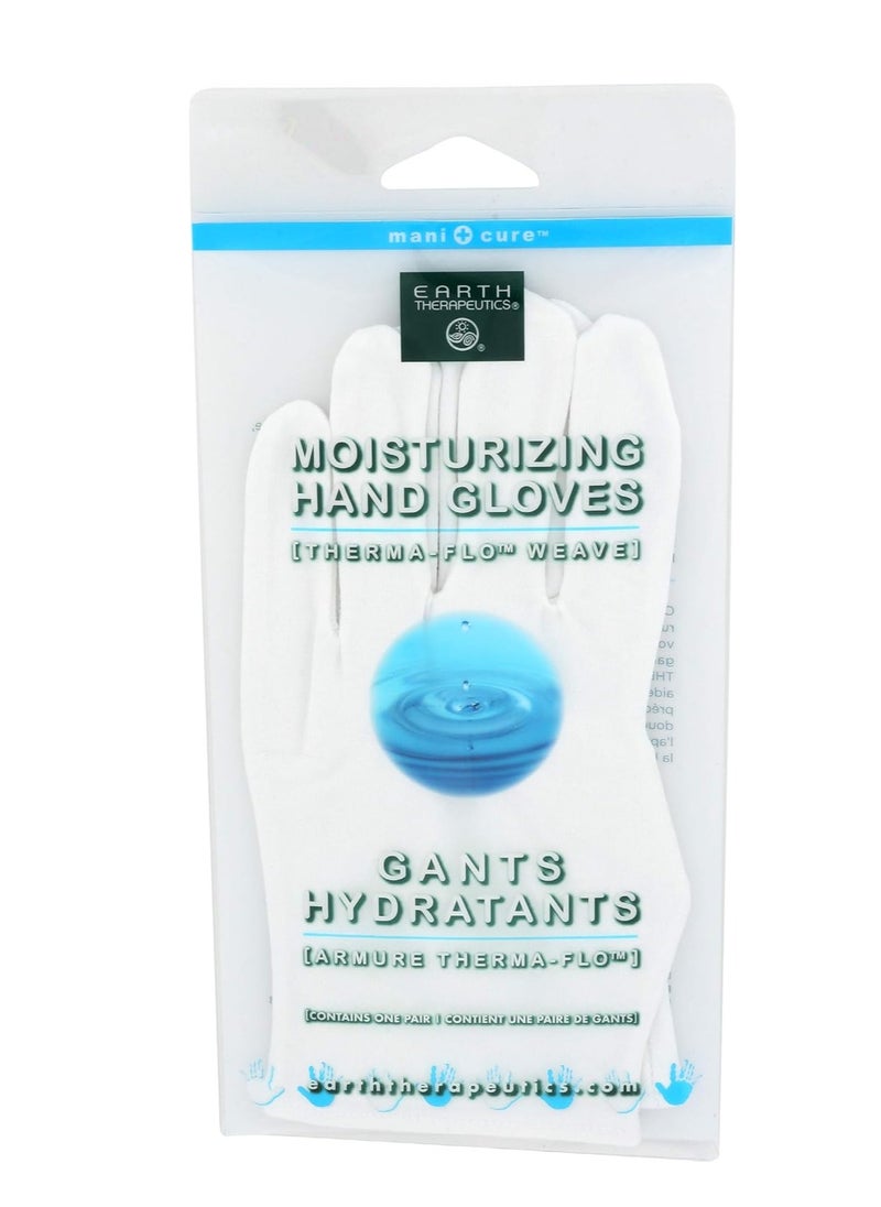 Earth Therapeutics Earth Therapeutics Moisturizing Hand Gloves Solid Color - White (1 Pair)  - Image 1