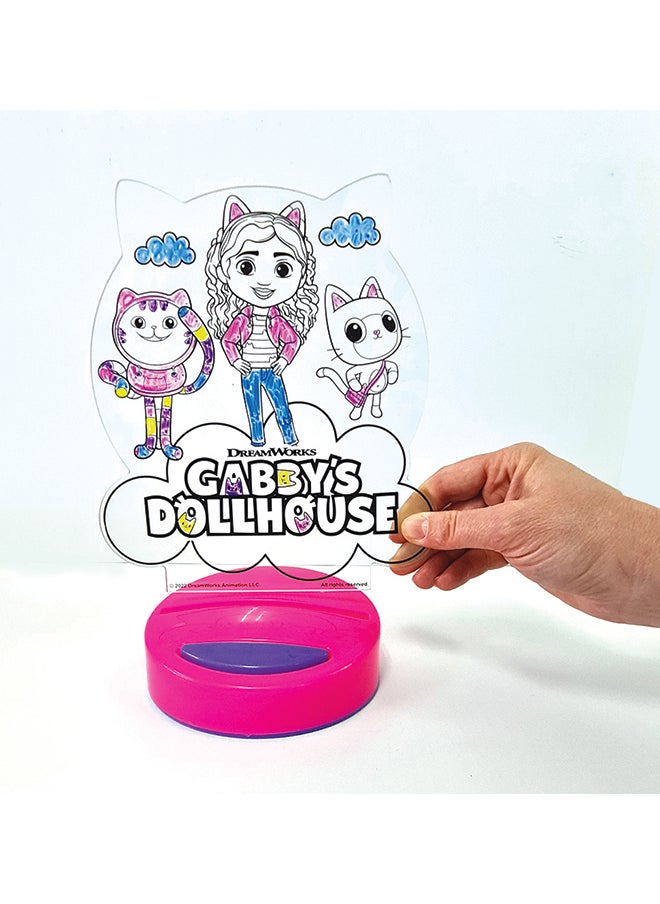 Gabby's Dollhouse - Dollhouse Paint N Lite With 7 Interchanging Colors Patterns - Image 1