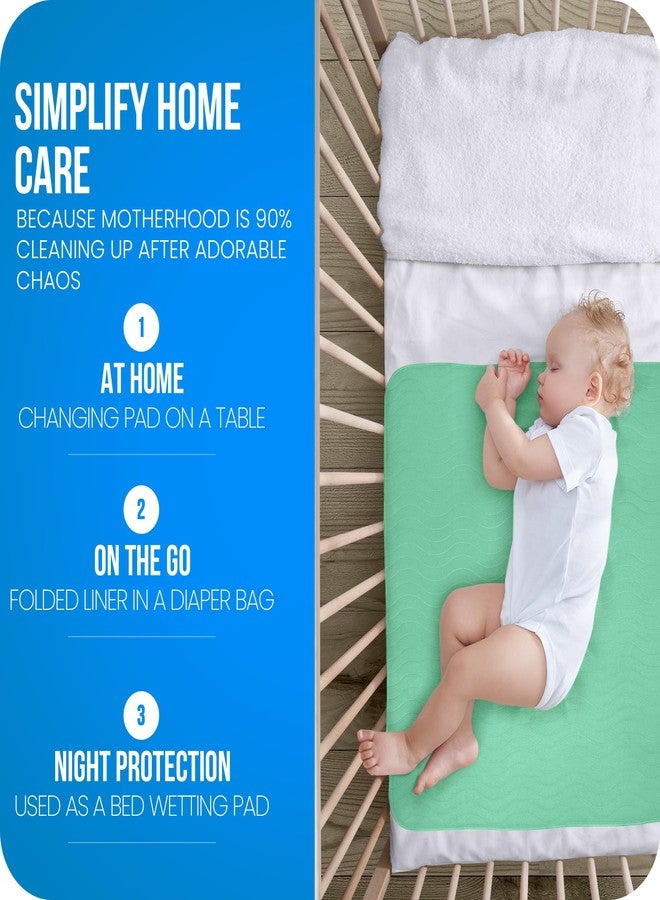 Utopia Bedding Washable Pee Pads for Dogs 34" x 36" (Pack of 4), Waterproof Incontinence Bed Pads for Adults, Elderly and Kids, Heavy Absorbency Pet Training Pads for Sofa and Couch (Green, Blue) - Image 4