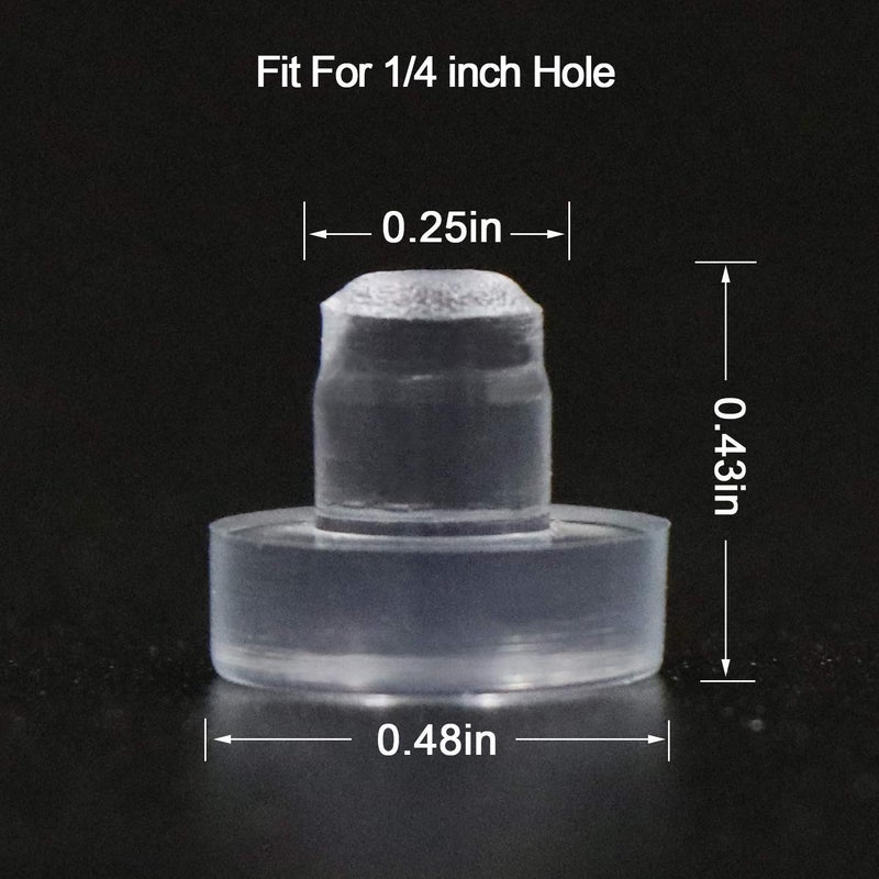 ANCIRS 30 Pcs Glass Top Table Bumpers With Stem Clear Rubber Grippers Patio Table Spacers For 1/4 Inch Hole - Image 2