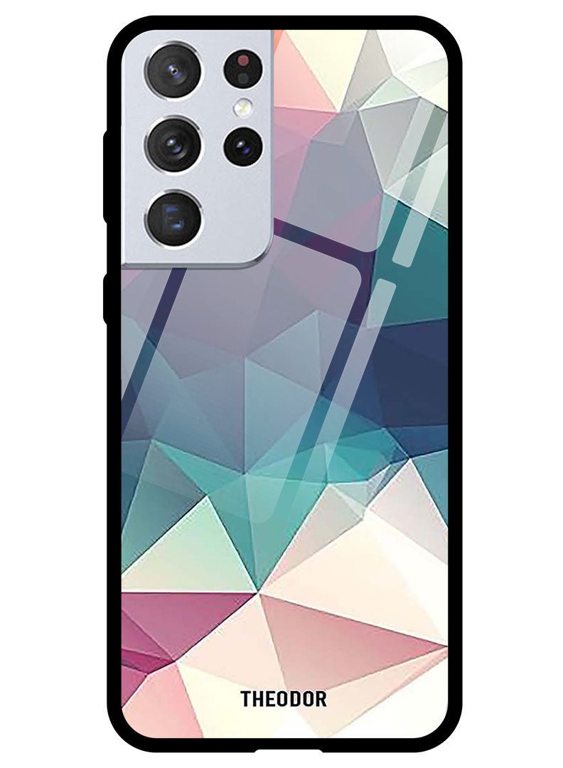 Theodor Protective Tempered Glass Case Cover Samsung Galaxy S21 ULTRA Shapes (2) - Image 1