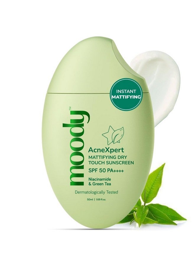  مودي جل الحماية من الشمس Acnexpert Ultra Matte Dry Touch مع النياسيناميد والشاي الأخضر لجميع أنواع البشرة | مقاوم للماء والعرق مع عامل حماية من الشمس 50 Pa++++ | لا يترك طبقة بيضاء، غير دهني وغير كوميدوغينيك - 50 مل - Image 1