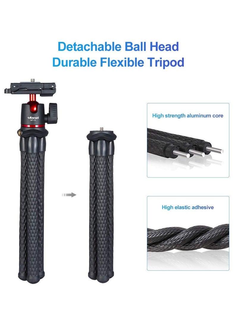 Ulanzi ULANZI Camera Tripod, Mini Flexible Stand with Hidden Phone Holder w Cold Shoe Mount, 1/4'' Screw for Magic Arm, Universal for iPhone 16 15 14 Pro Max XS Max X 8 Samsung Canon Nikon Sony Cameras  - Image 4