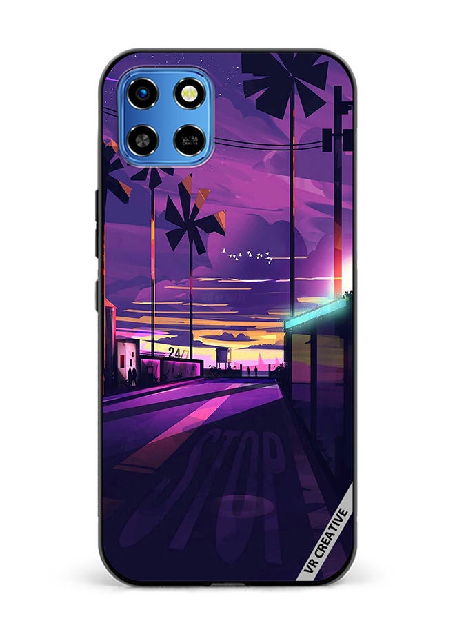 VR CREATIVE Protective Case Cover For Infinix Smart 6 HD Empty Road Design Multicolour - Image 1