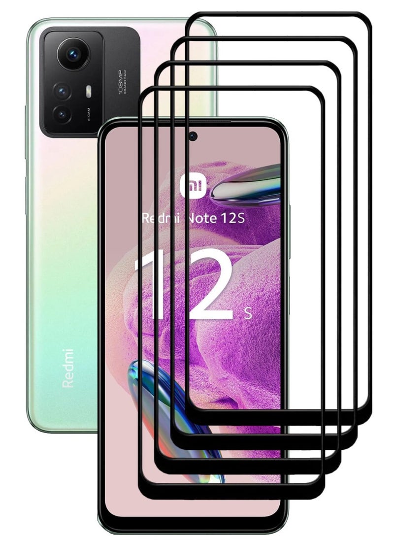 ACLIX 4 Pieces Antistatic ESD Dustproof Premium Quality High Definition Tempered Glass Screen Protector Designed For Xiaomi Redmi Note12S - Image 1