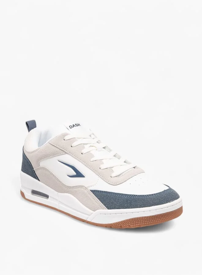 Dash Mens Panelled Sports Shoes With Lace-Up Closure