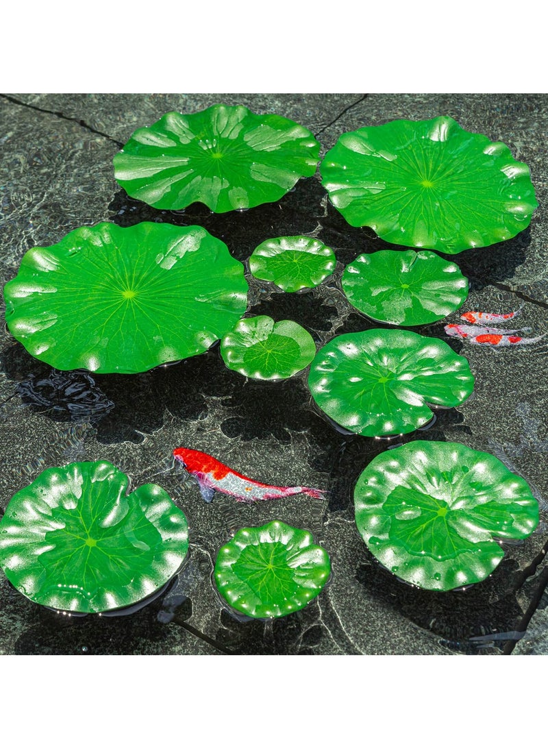 SYOSI - Realistic Artificial Lily Pads for Ponds, 20 Pcs Floating Lotus Leaves, Water Lily Foliage Decor, Ideal for Koi Fish Pool, Patio, Aquarium - Image 1