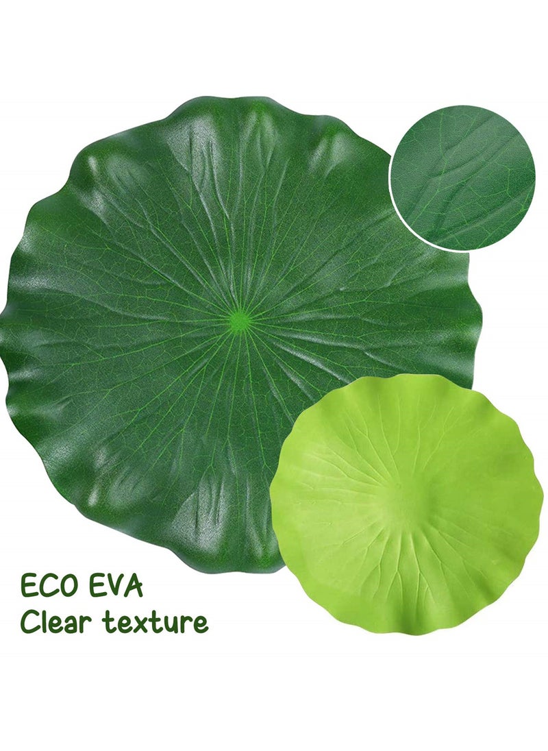 SYOSI - Realistic Artificial Lily Pads for Ponds, 20 Pcs Floating Lotus Leaves, Water Lily Foliage Decor, Ideal for Koi Fish Pool, Patio, Aquarium - Image 1