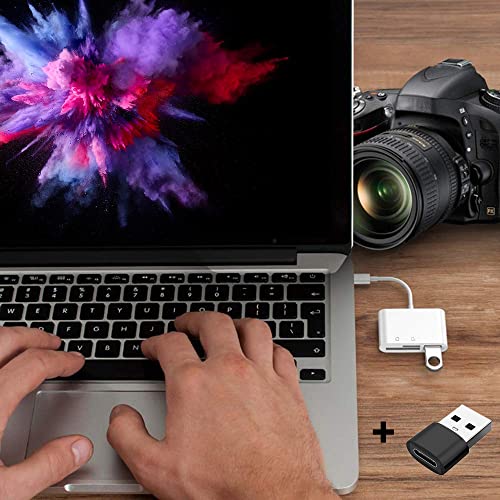 Mepsies SD Card Reader, USB C Micro SD Card Reader, Memory Card Reader, Type C SD/TF Card Reader, Compatible with MacBook, Laptops, Galaxy Phones and More (White) - Image 3